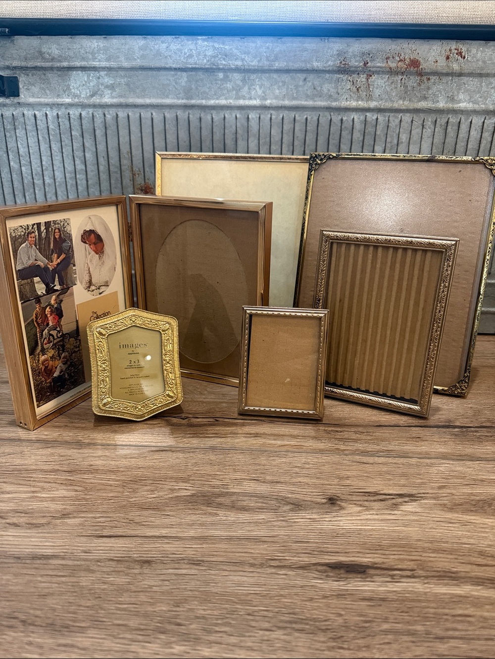 Vintage Brass Gold-Tone Decorative Picture Frame Set - Classic Home Accents